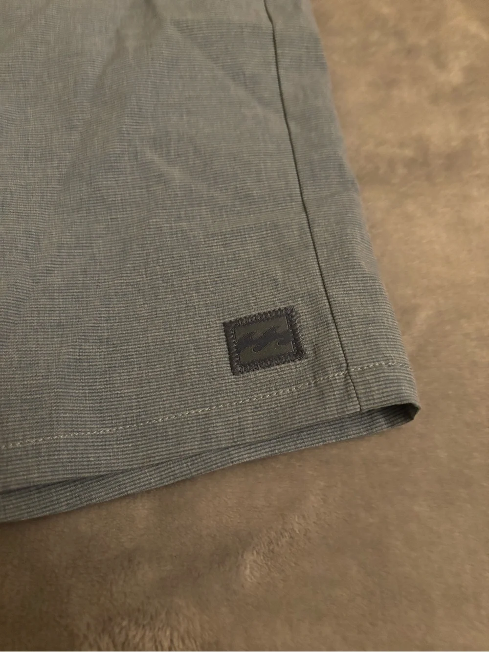 Billabong Recycler Crossfire Hybrid Blue Shorts Flat Front Button Slash Pockets